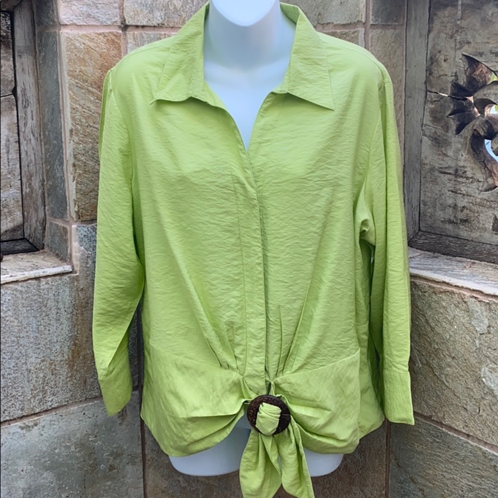 Cold Water Creek Blouse With Button Down Up Front